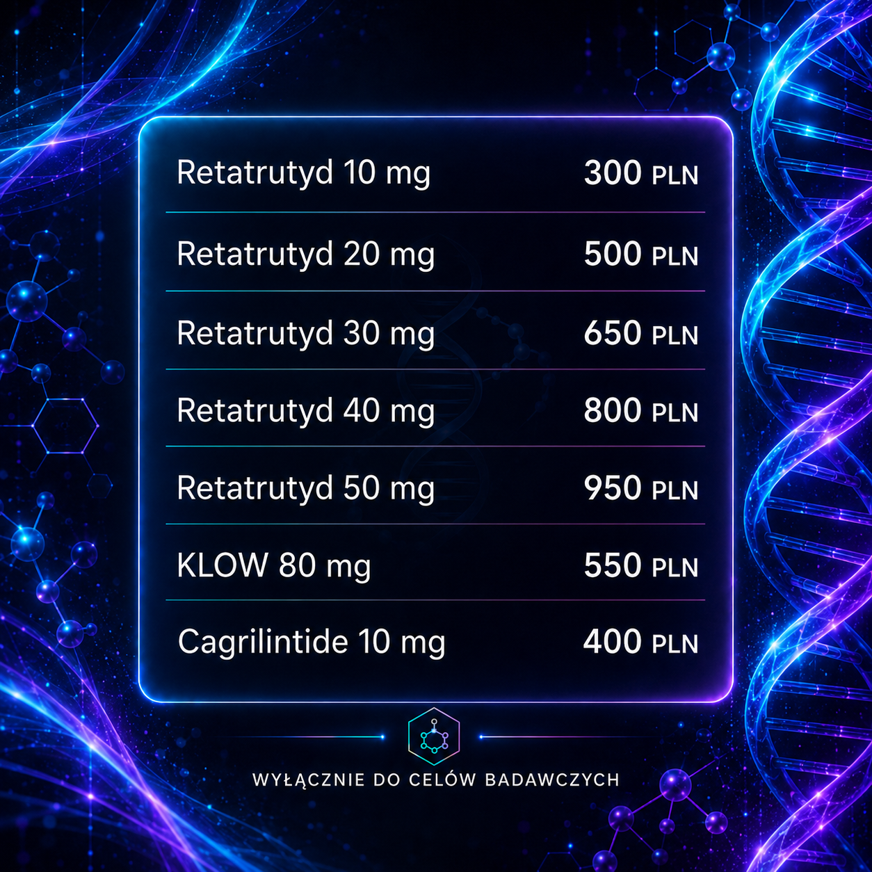 Cennik Helix Science